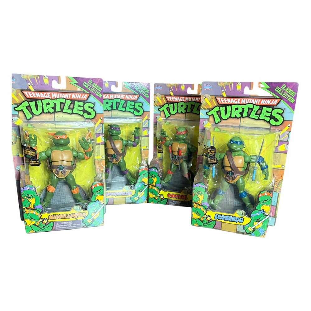 Playmates Toys TMNT Classic Collection Action Figures Set 34 Points of Articulat